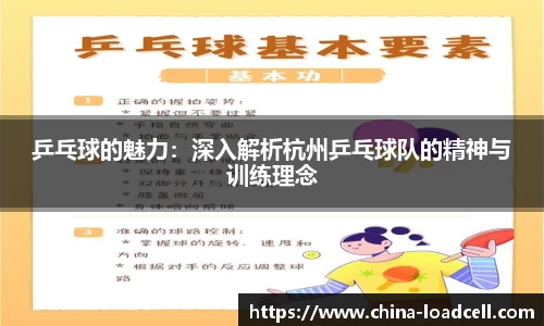 乒乓球的魅力：深入解析杭州乒乓球队的精神与训练理念